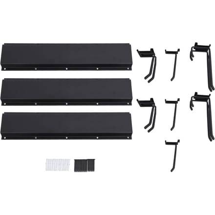 Support de rangement mural pour outils, organiseur robuste pour garage pouvant supporter jusqu'à 330 lb noir