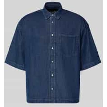 Oversized jeanshemd van mix van katoen en lyocell