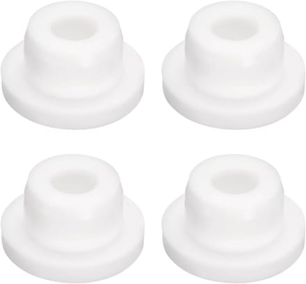 Set van 4 Witte Rubberen Stopper Voor Gaten van 17 mm
