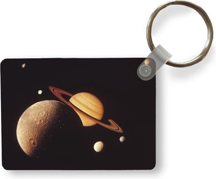 Sleutelhanger - Saturnus met manen - Uitdeelcadeautjes - Plastic