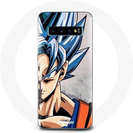 Coque pour Samsung Galaxy S10 plus Anime Dragon Ball Goku Cheveux bleu