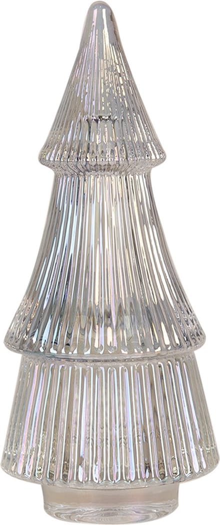 Clayre & Eef Glazen potje Kerstboom Ø 7x16 cm Transparant Glas