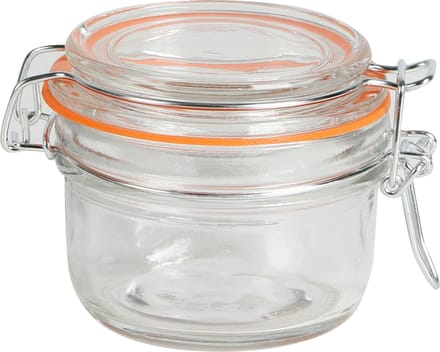 Urban Living Voorraadpot/bewaarpot - 170 ml - glas - met beugelsluiting - D9 x H7 cm