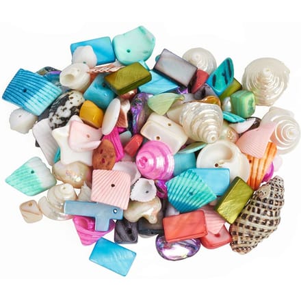 Schelpkorrels, kleurige mix, 100 g