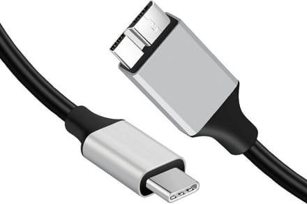 USB-C naar Micro B - harde schijf kabel - hard disk adapter - Micro B 3.0 -5Gbs - 1 meter - zwart - Provium