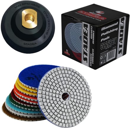 Diamant Polijsten Pads 4 Inch Set voor Graniet, Quartz, Beton en Marmer
