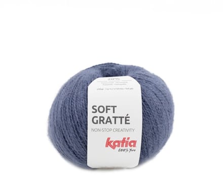 Katia Soft Gratté - 65 jeansblauw - Mohair-Look Acryl Garen