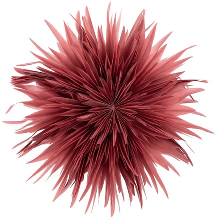 Papieren kerstster flakes 80cm paars met pendel