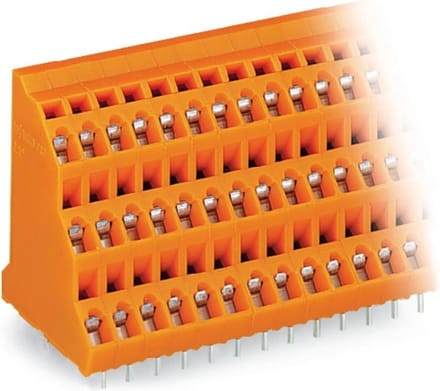 WAGO 737-424 Drie niveau klem 2.50 mm² Aantal polen 72 Oranje 8 stuk(s)