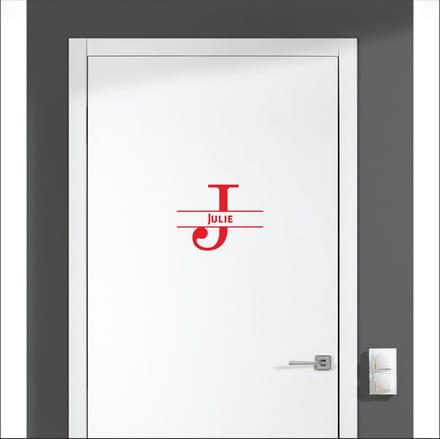Deursticker Met Naam -  Julie - Rood
