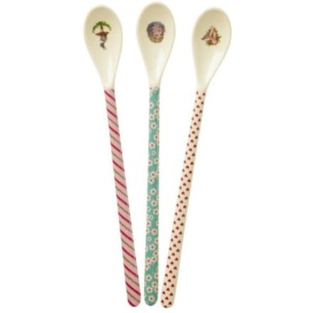 Rice kerst melamine latte macchiato lepels, assorti