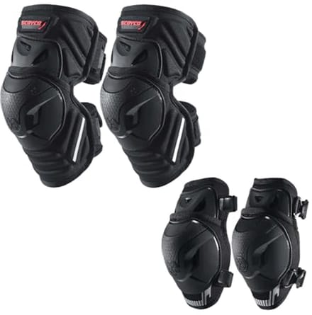 4 Stuks Verstelbare Kniebeschermers voor Motorcross en Mountainbiken
