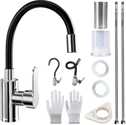 Waterkoker - Theeketel - Snel water koken - Flexibele uitloop - 109 kg - Zwart
