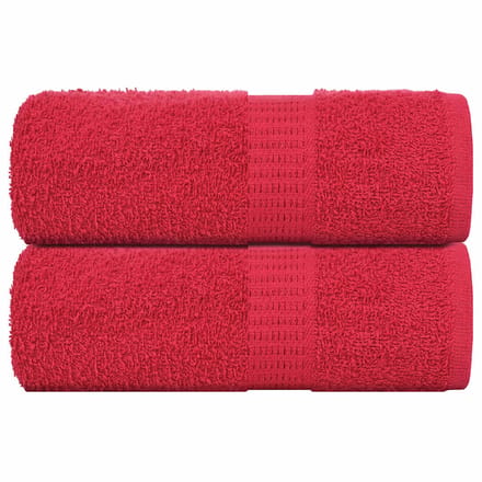 vidaXL - Gastendoekjes - FROGN - 2 - st - 30x50 - cm - 360 - g/m² - rood