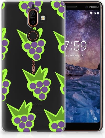 Nokia 7 Plus Siliconen Case Druiven