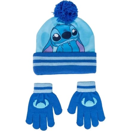 Muts en Handschoenen Set voor Kinderen, Herfst/Winter - Lilo & Stitch 'Stitch' (21 cm)