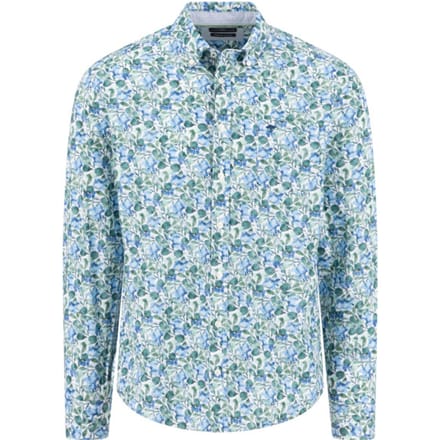Fynch-Hatton Overhemd Premium Cotton Leaves Pattern Button-Down Avocado / male