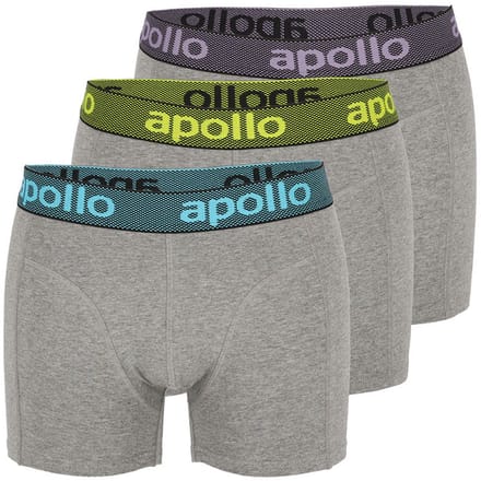Apollo Men Boxershorts 3-PACK Medium Grijs