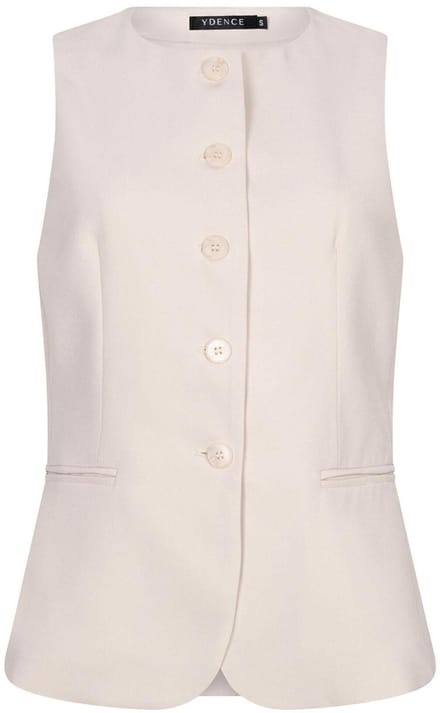 Ydence Gilet Gilet Fabienne Ss2609 002 Off White Dames Maat - S