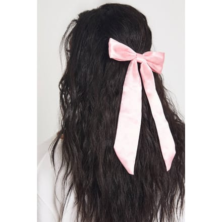 boohoo Dames Satijn Babyroze Haarstrikclip | Baby Roze