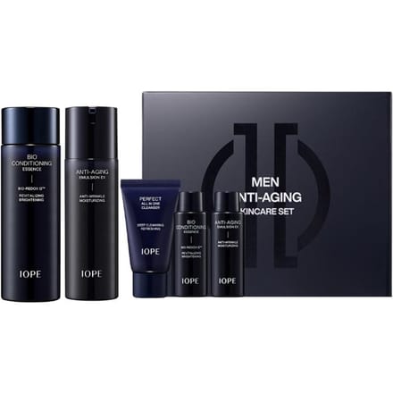Iope Men Anti-Aging Skincare Set 5 items + RANDOM GIFT gray