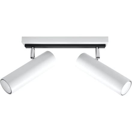 Sollux Lighting Plafondlamp Direzione - GU10 - wit - staal - 20x30x6cm