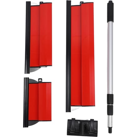 Set Afwerkmessen 250mm 400mm 600mm Gladstrijkspatel met Verlengsteel voor Muur Plafond red