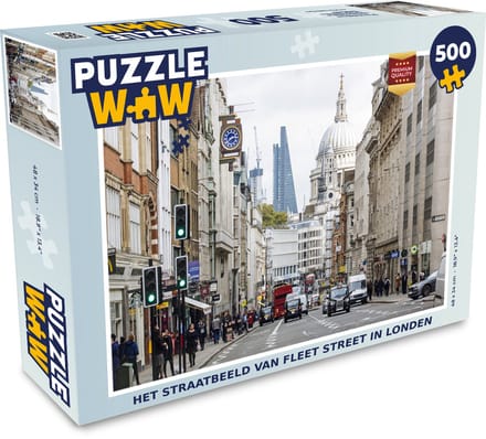 Puzzel Het straatbeeld van Fleet street in Londen - Legpuzzel - Puzzel 500 stukjes