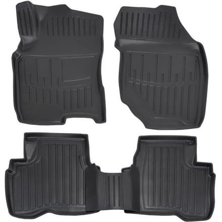 Tapis De Sol En Caoutchouc Premium - SCOUTT - Nissan X-Trail (T30) 2001-2007 - Conception 3D - Résistant - Flexible
