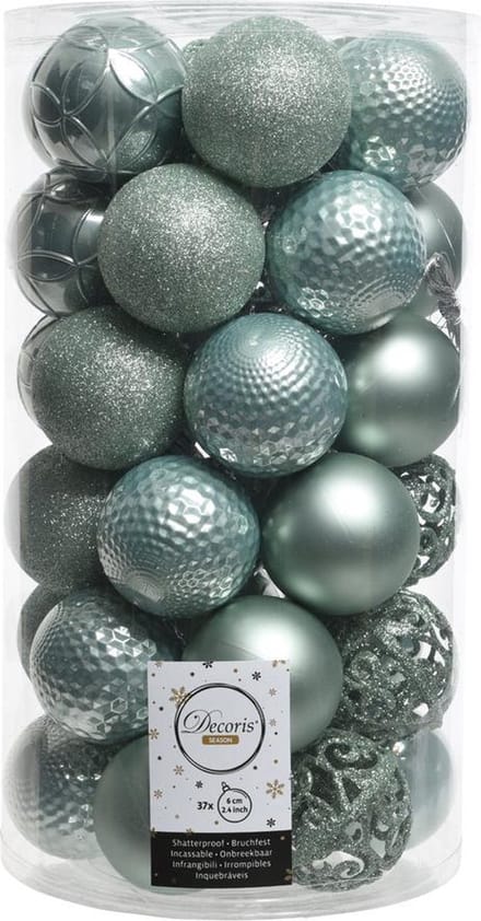 Kerstballen Mix (6cm) 37 Stuks Eucalyptus