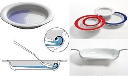 Asymmetrisch bord Ornamin Vital : 15,5 cm (kom) - egaal blauw