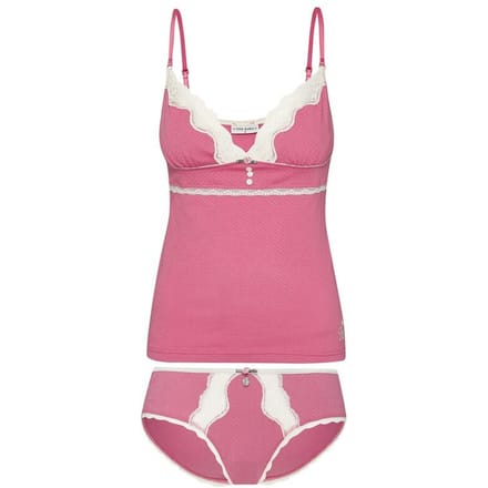Vive Maria - Rockabilly Ondergoed - Pink Princess Set - L - voor Vrouwen - rood-wit