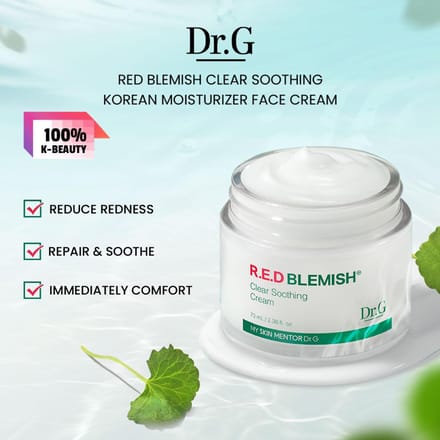 Dr.G Red Blemish Clear Soothing Korean Moisturizer Face Cream 70ml white