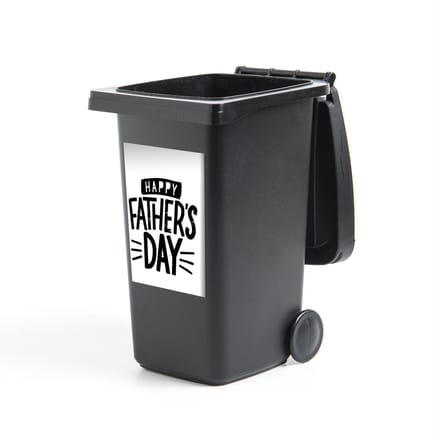 Container sticker Vaderdag Quotes - 1 - CM - Presentje voor Vaderdag happy father's day – wit - 40x60 cm - kliko sticker - weerbestendige containersticker