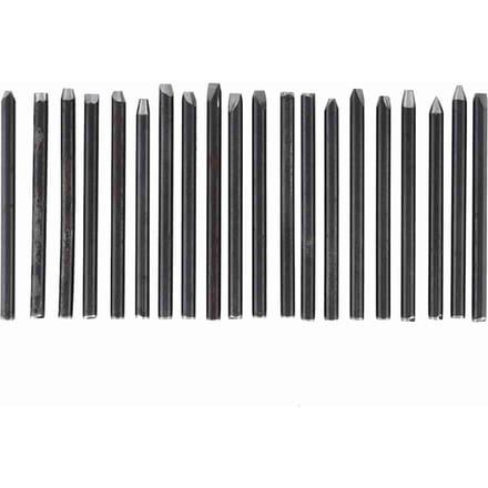 Kit d'outils Ciseau Enclume pour le Traitement de Bijoux Fabrication Outils de Sculpture (20 pcs) black