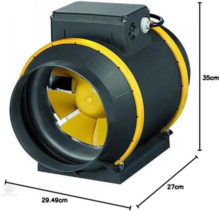 Krachtige 2-Speed Buisfan voor Ventilatie 1218 m³/u