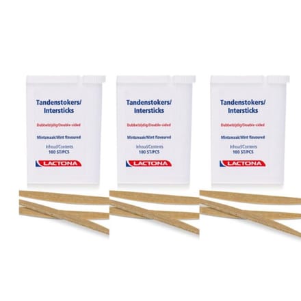 Lactona Intersticks - Tandenstokers - 3 x 100 stuks - Voordeelverpakking