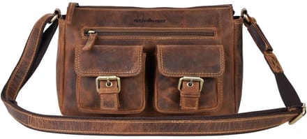 GREENBURRY schoudertas Vintage Bag Brown bruine