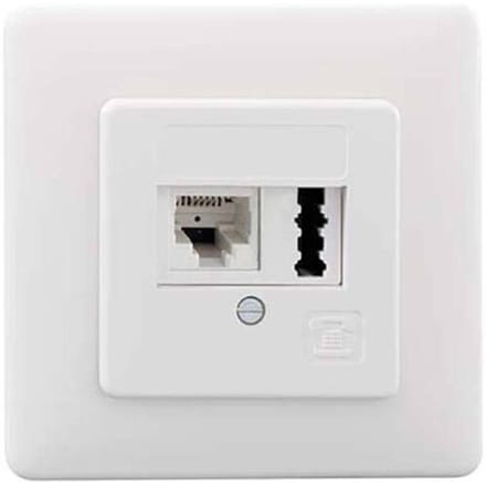 Rutenbeck IAE/UAE8(6)#13311201 Telefoonaansluitdoos Schroefbevestiging Zuiver wit
