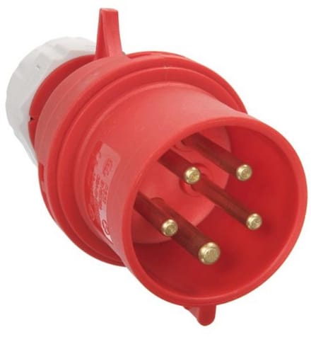 CEE 5-Polige Stekker 16A 400V Rood voor Bouwplaats en Tuin