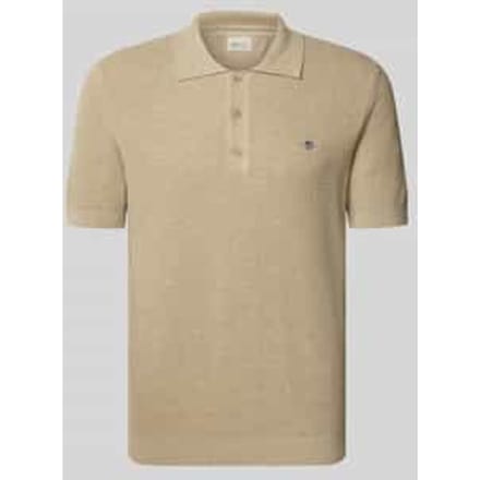regular fit poloshirt met labelstitching