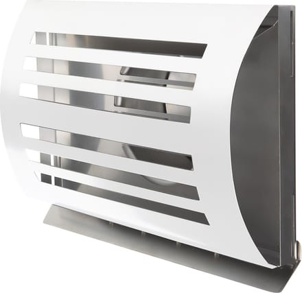 Design gevelkap PREMIUM LINE -DELTA- Ø 150mm met terugslagklep - WIT RAL9010