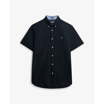 Superdry Preppy Oxford Overhemd Met Korte Mouwen Blauw XL Man