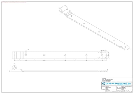 Duimheng - Met verzet - 60cm -voor 16mm duim - Verzinkt