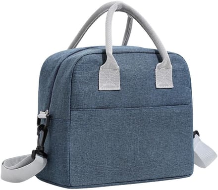 Mini-koeltas - thermische picknicktas - opvouwbaar - beige - polyester - 25x20x15 cm
