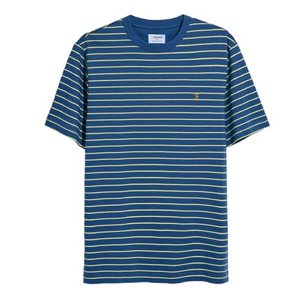 Farah Heren Oakland streep T-shirt (Grijs)