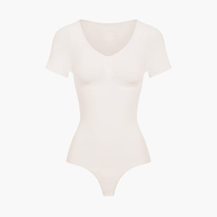cfab - T-shirt bodysuit corrigerende shapewear met string-sand-s - Corrigerende Body - Naadlos - corrigerend ondergoed dames