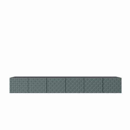 TV-kast Cali 300 (3x100) cm (zwart + groen)