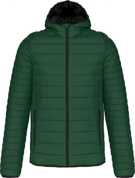 Kariban Men's lightweight hooded padded jacket K6110 - Forest Green - M