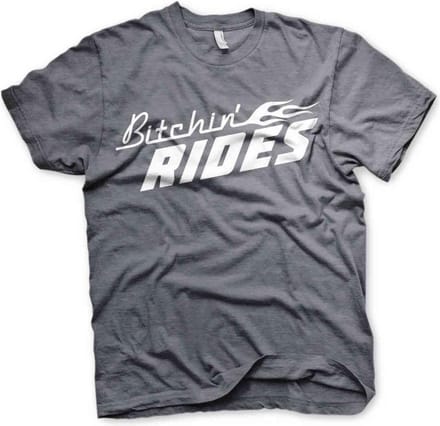 Bitchin' Rides Heren Tshirt -M- Logo Grijs